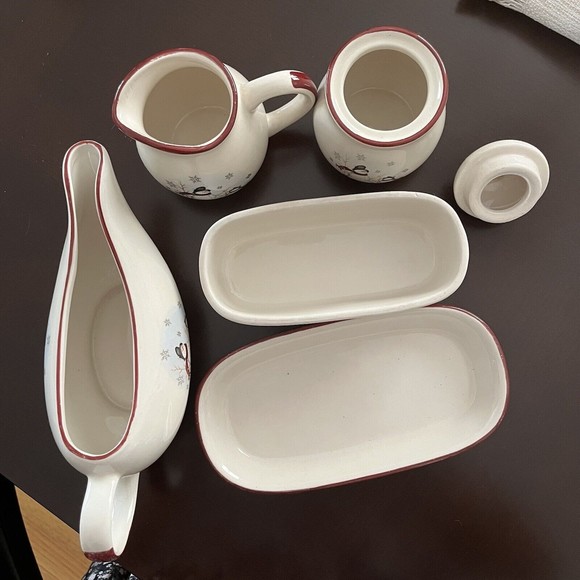 Royal Seasons Snowman Christmas Table Coffee/Dinner Set Holidays 8 pcs - Picture 10 of 12